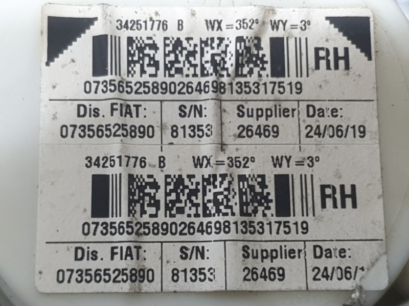 Recambio de kit airbag para fiat 500 (312_) 1.2 lpg (312axa1a) referencia OEM IAM 735763509 C/SALPICADERO 735763509 CONDUCTOR 52