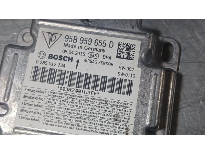 Recambio de kit airbag para porsche macan (95b) 3.0 s diesel referencia OEM IAM 95B880201H  95B880201F CONDUCTOR 95B880204B ACOM