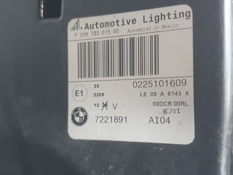 Recambio de faro izquierdo para bmw x5 (e70) xdrive 40 d referencia OEM IAM 7221891 225101609 AL