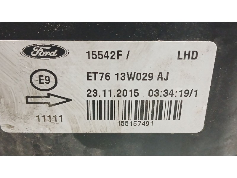 Recambio de faro derecho para ford tourneo courier b460 monospace 1.0 ecoboost referencia OEM IAM ET7613W029AJ  