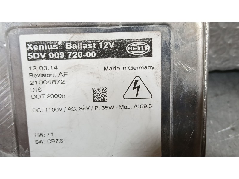 Recambio de centralita faros xenon para opel astra j sedán 1.4 turbo (69) referencia OEM IAM 5DV00972000 HELLA 221004872