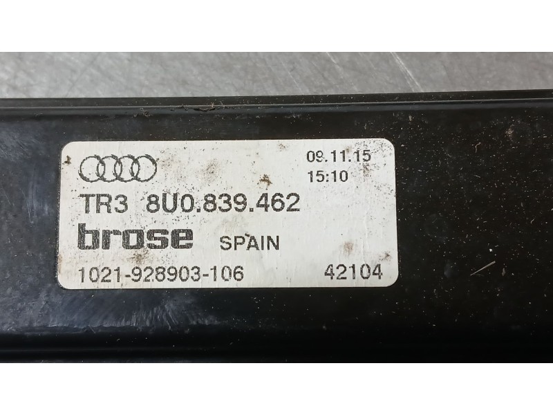 Recambio de elevalunas trasero derecho para audi q3 (8ub, 8ug) 2.0 tdi quattro referencia OEM IAM 8U0839462  