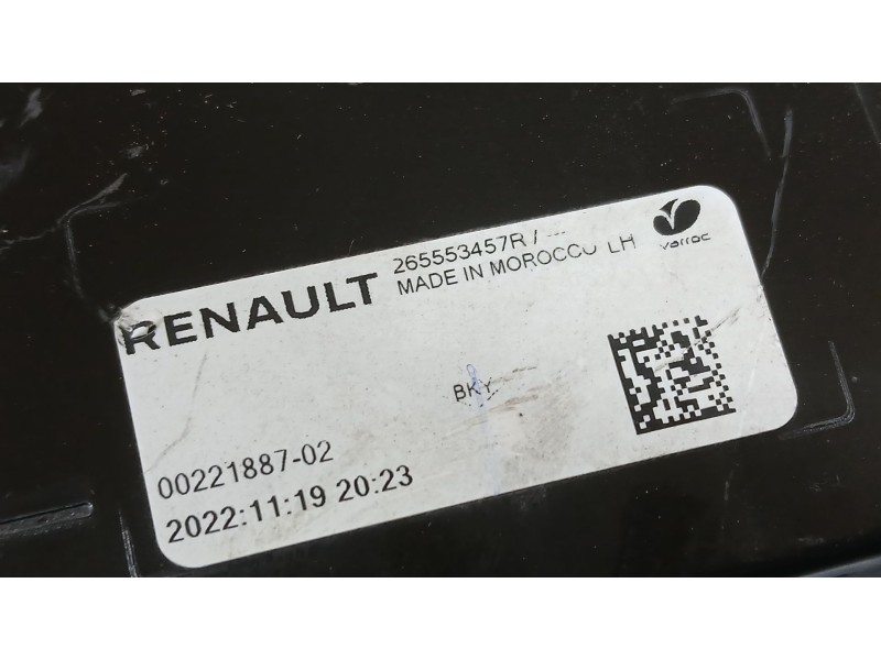 Recambio de piloto trasero izquierdo interior para renault megane e-tech suv ev60 referencia OEM IAM 265553457R  