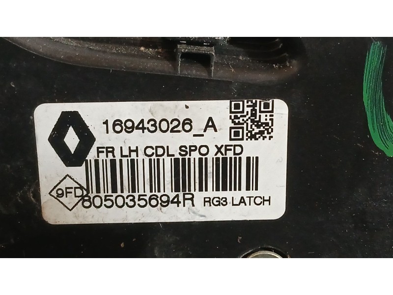 Recambio de cerradura puerta delantera izquierda para renault talisman (lp_) 1.5 dci 110 referencia OEM IAM 805035694R  16943026