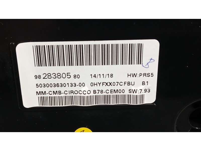 Recambio de cuadro instrumentos para citroën c4 spacetourer (3d_) 1.5 bluehdi 130 referencia OEM IAM 9828380580  503003630133