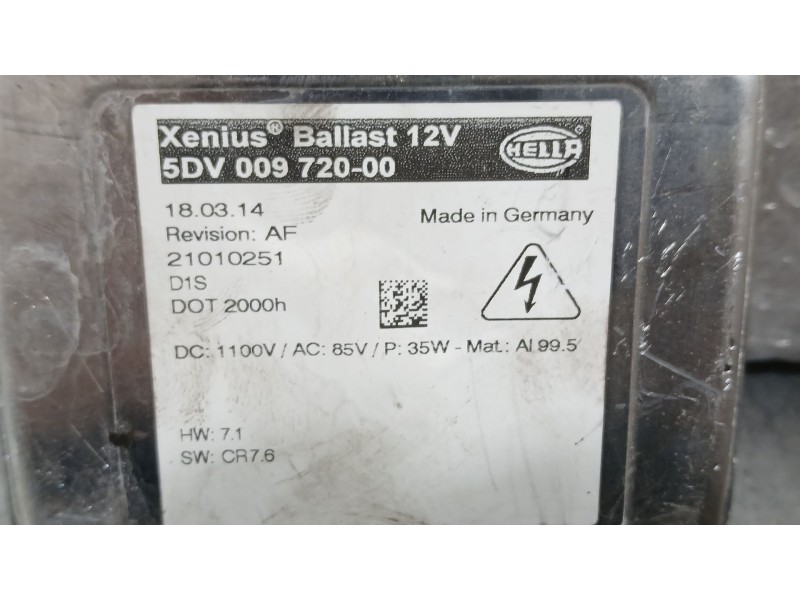 Recambio de centralita faros xenon para opel astra j sedán 1.4 turbo (69) referencia OEM IAM 5DV00972000 HELLA 21010251