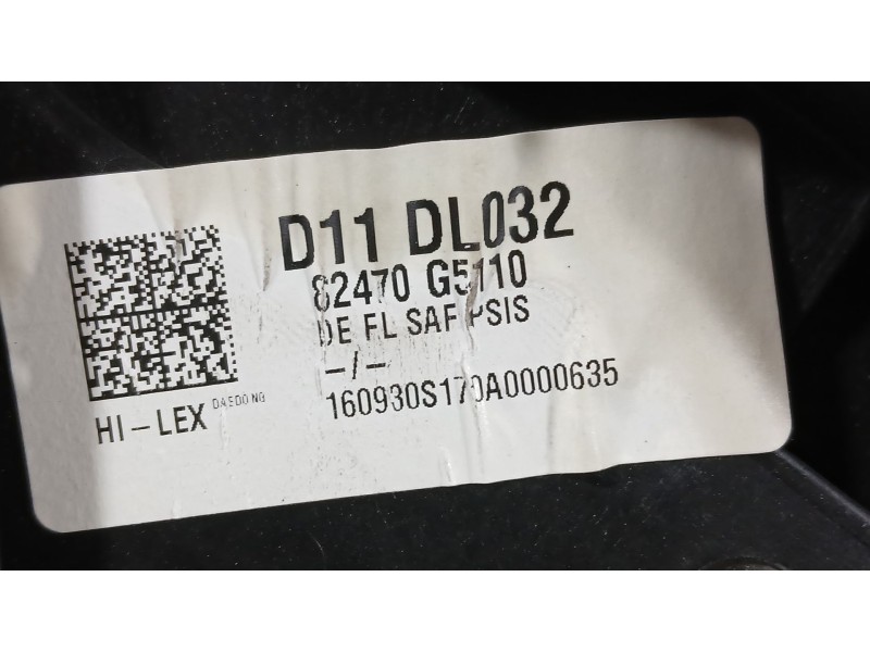Recambio de elevalunas delantero izquierdo para kia niro i (de) 1.6 gdi hybrid referencia OEM IAM 82470G5110 6 PINS 