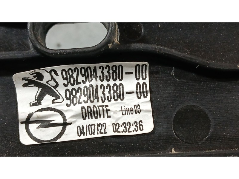 Recambio de elevalunas delantero derecho para opel corsa f (p2jo) 1.2 (68) referencia OEM IAM 9829043380 6 PINS 