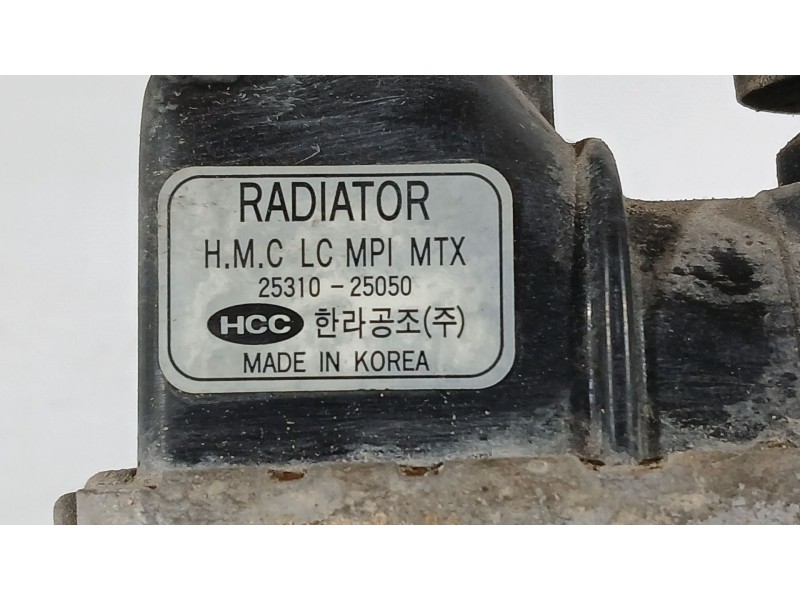 Recambio de radiador agua para hyundai accent ii (lc) 1.3 referencia OEM IAM 2531025Q11  