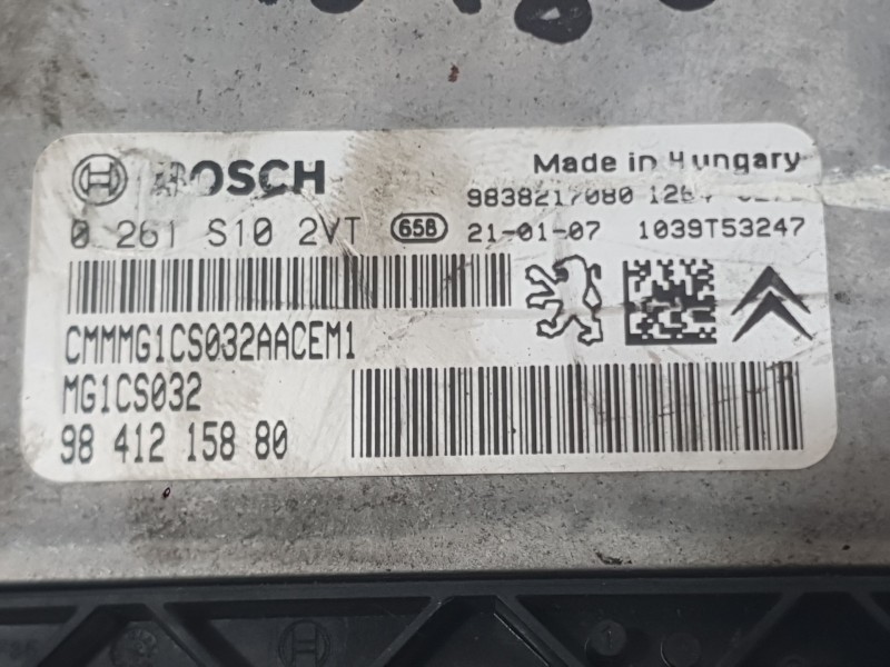 Recambio de centralita motor uce para peugeot 208 ii (ub_, up_, uw_, uj_) 1.2 puretech 100 referencia OEM IAM 9841215880 0261S10