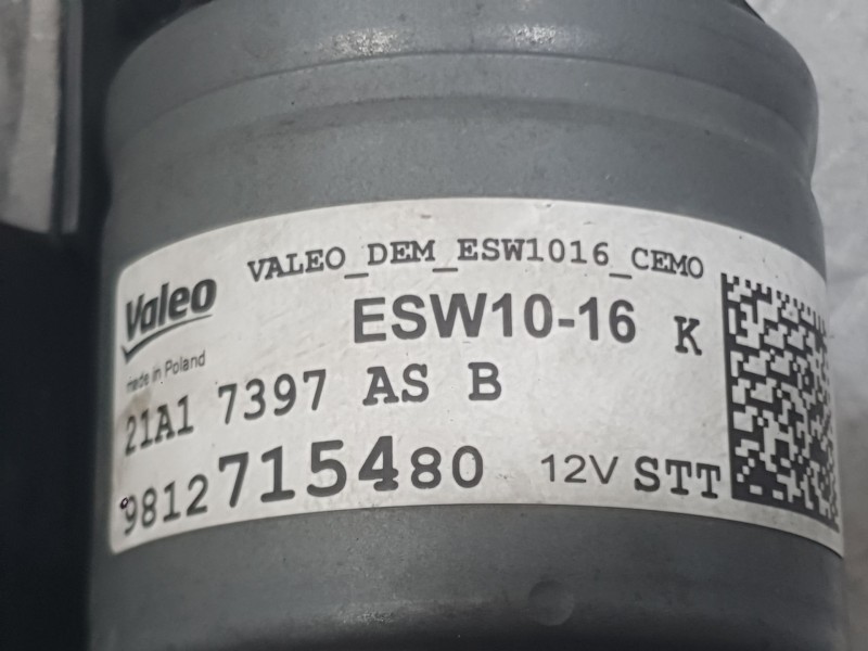 Recambio de motor arranque para peugeot 208 ii (ub_, up_, uw_, uj_) 1.2 puretech 100 referencia OEM IAM 9812715480 ESW1016K VALE