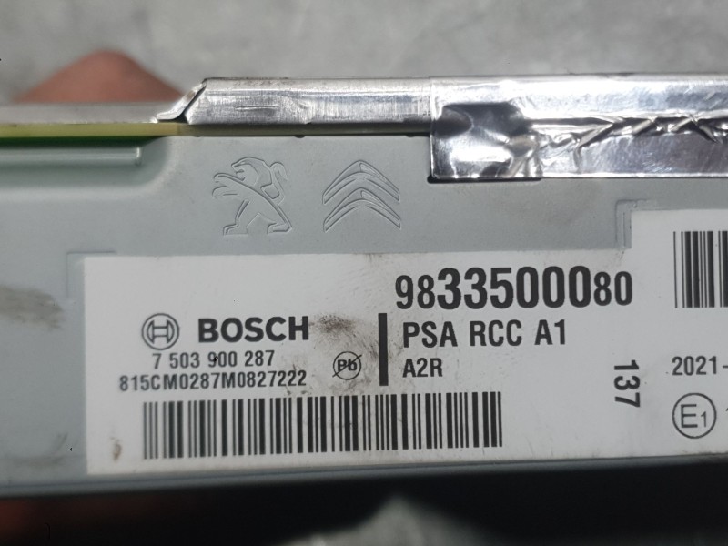 Recambio de sistema audio / radio para peugeot 208 ii (ub_, up_, uw_, uj_) 1.2 puretech 100 referencia OEM IAM 9833500080 750390