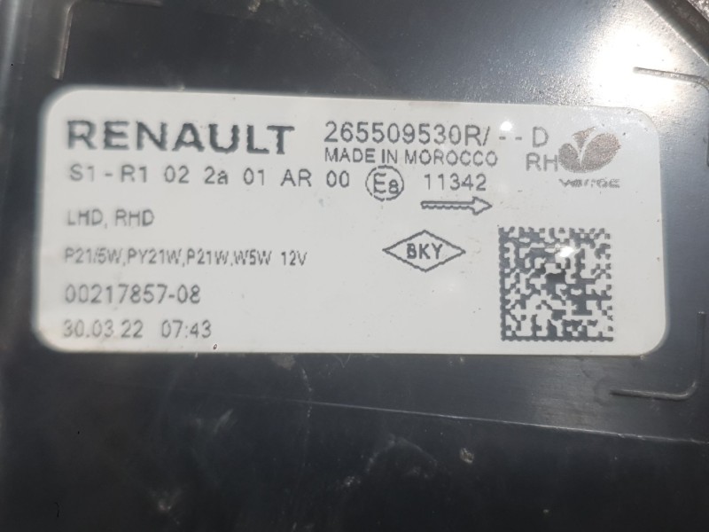 Recambio de piloto trasero derecho para dacia sandero iii 1.0 tce 90 referencia OEM IAM 265509530R  
