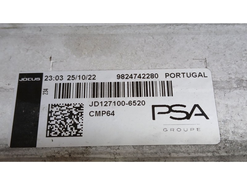 Recambio de intercooler para opel corsa f (p2jo) 1.2 (68) referencia OEM IAM 9824742280  JD1271006520