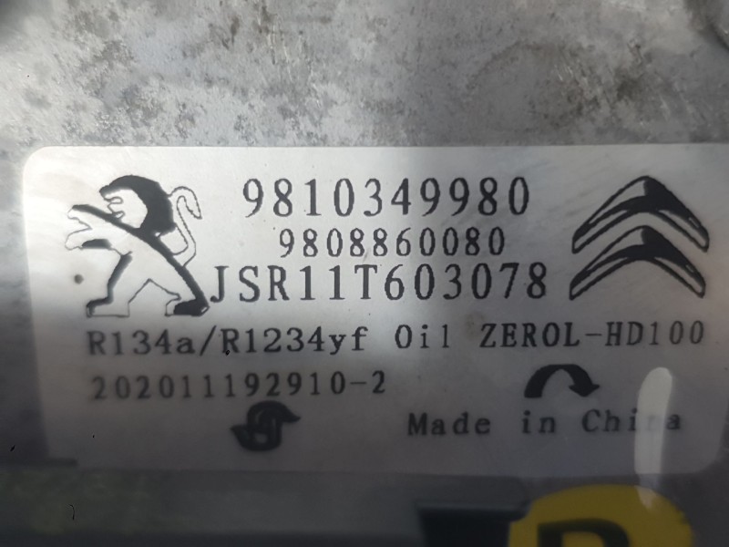 Recambio de compresor aire acondicionado para citroën c3 iii (sx) 1.5 bluehdi 100 (sxyhyp, sxyhtu) referencia OEM IAM 9830149980