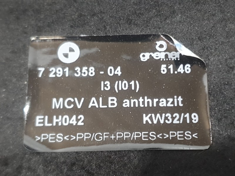 Recambio de bandeja trasera para bmw i3 (i01) electric referencia OEM IAM 7291358  