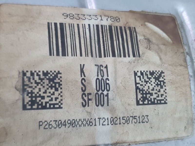 Recambio de filtro de particulas para citroën c3 iii (sx) 1.5 bluehdi 100 (sxyhyp, sxyhtu) referencia OEM IAM 9833331780  