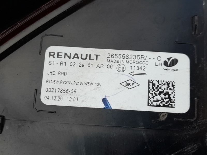 Recambio de piloto trasero izquierdo para dacia sandero iii 1.0 tce 90 referencia OEM IAM 265557573R  