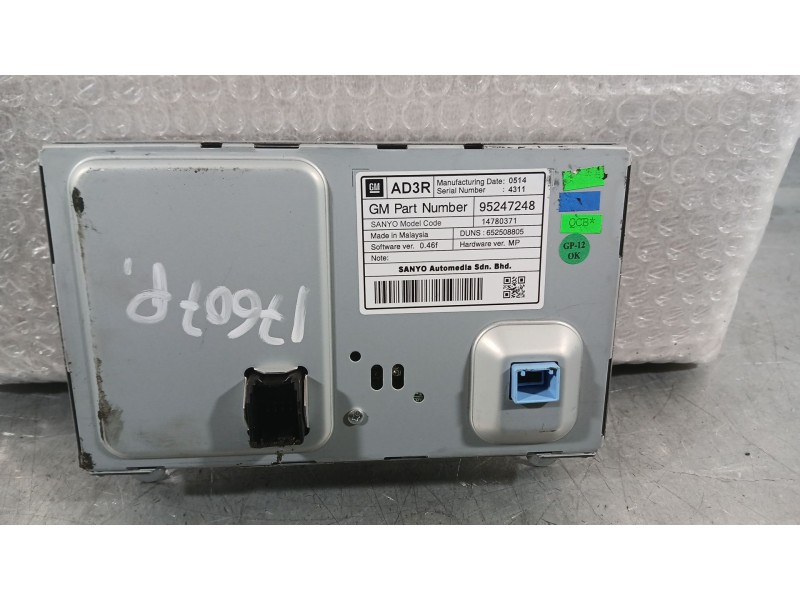 Recambio de sistema navegacion gps para opel astra j sedán 1.4 turbo (69) referencia OEM IAM 95247248 SANYO 14780371