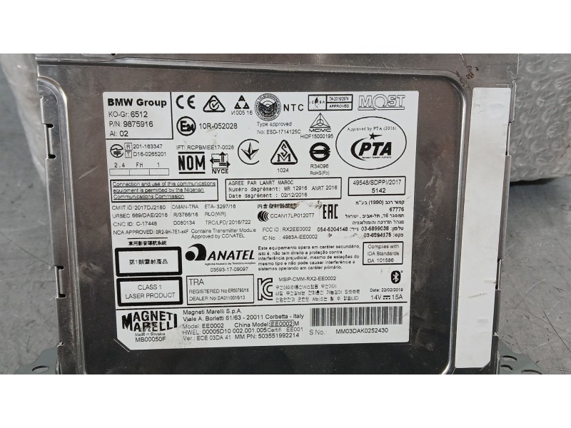 Recambio de sistema audio / radio cd para bmw 2 active tourer (f45) 216 d referencia OEM IAM 65129875916  10R052028