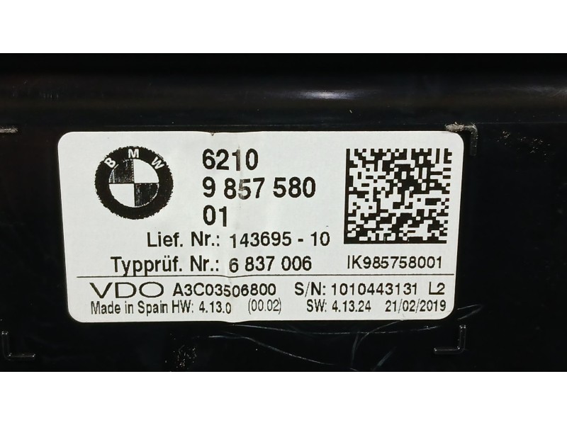 Recambio de cuadro instrumentos para bmw 2 active tourer (f45) 216 d referencia OEM IAM 9857580 VDO A2C03506800