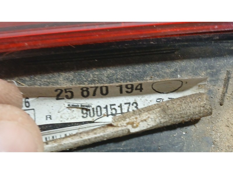 Recambio de piloto trasero derecho interior para opel astra j sedán 1.4 turbo (69) referencia OEM IAM 25870194 VALEO 90015173