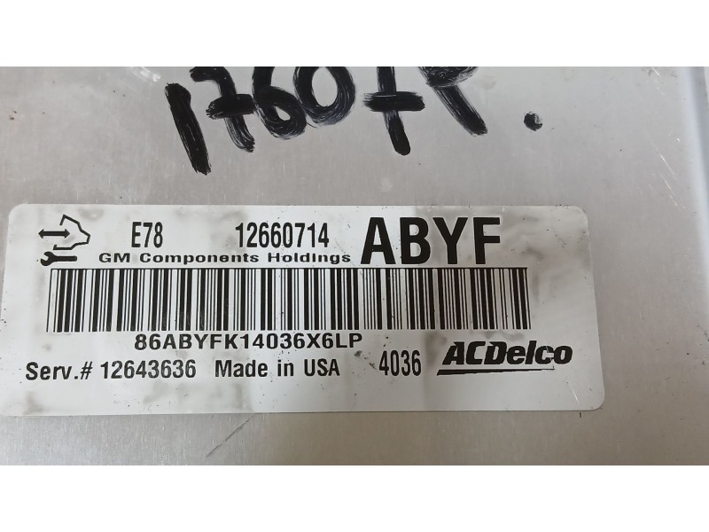 Recambio de centralita motor uce para opel astra j sedán 1.4 turbo (69) referencia OEM IAM 12660714 ACDELCO 12643636