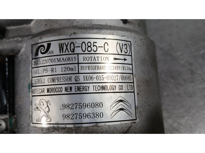 Recambio de compresor aire acondicionado para opel corsa f (p2jo) 1.2 (68) referencia OEM IAM 9827596080  9827596380