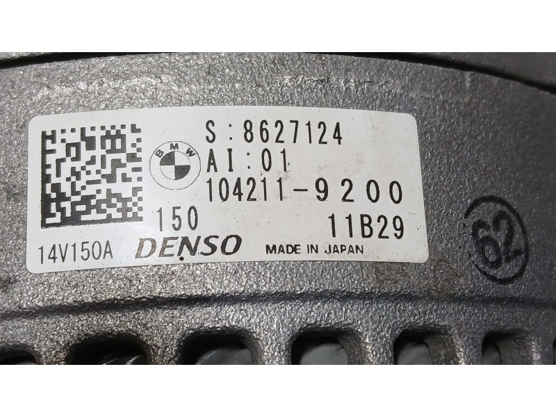Recambio de alternador para bmw 2 active tourer (f45) 216 d referencia OEM IAM 8627124 DENSO 1042119200