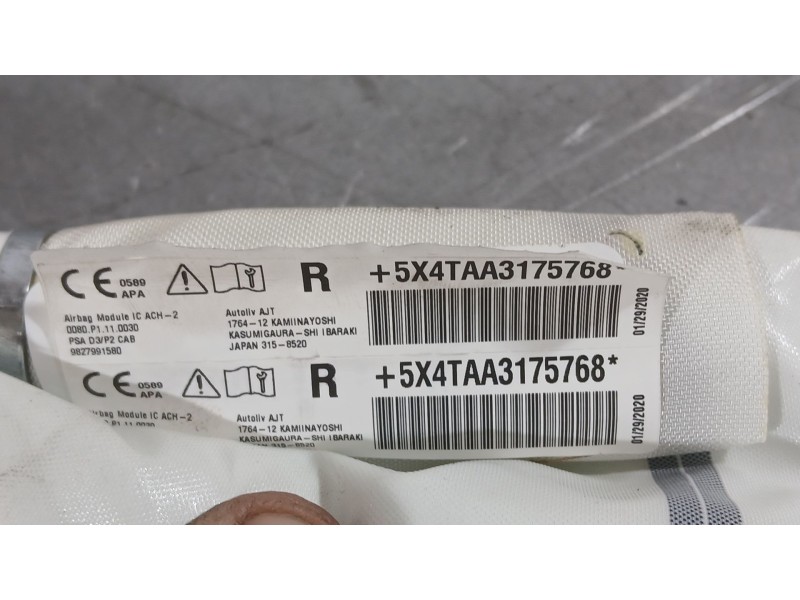 Recambio de airbag cortina delantero derecho para opel corsa f (p2jo) 1.2 (68) referencia OEM IAM 9827991580 AUTOLIV 