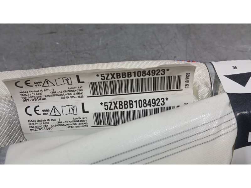 Recambio de airbag cortina delantero izquierdo para opel corsa f (p2jo) 1.2 (68) referencia OEM IAM 9827991480 autoliv 