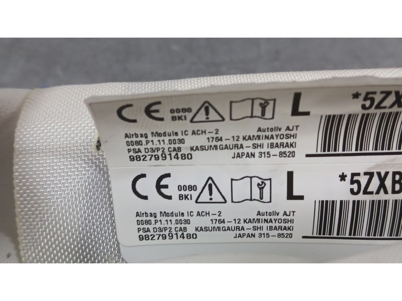 Recambio de airbag cortina delantero izquierdo para opel corsa f (p2jo) 1.2 (68) referencia OEM IAM 9827991480 autoliv 