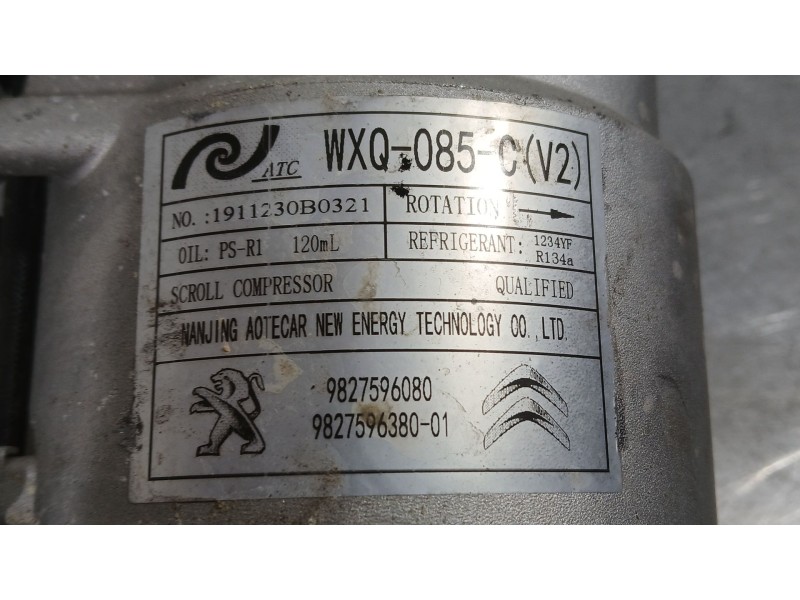 Recambio de compresor aire acondicionado para opel corsa f (p2jo) 1.2 (68) referencia OEM IAM 9827596080 ATC WXQ085C