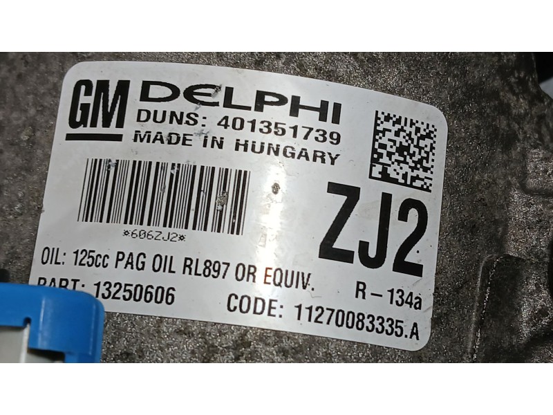 Recambio de compresor aire acondicionado para opel astra j sports tourer (p10) 1.7 cdti (35) referencia OEM IAM 13250606 DELPHI 