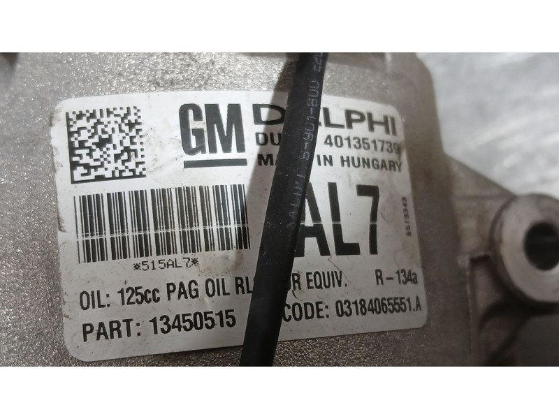 Recambio de compresor aire acondicionado para opel astra j sedán 1.4 turbo (69) referencia OEM IAM 13450515 DELPHI 401351739
