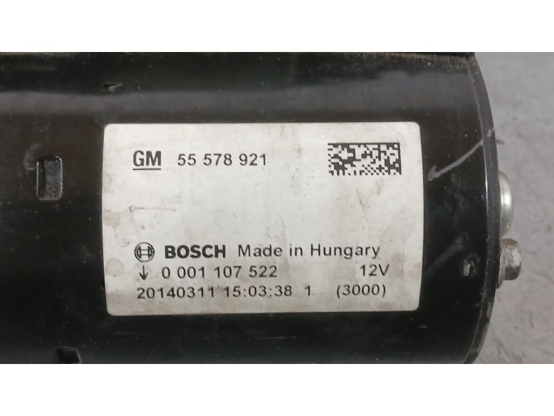 Recambio de motor arranque para opel astra j sedán 1.4 turbo (69) referencia OEM IAM 55578921 BOSCH 0001107522
