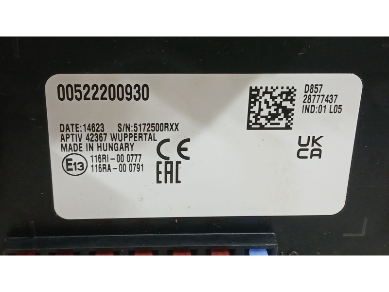 Recambio de caja reles / fusibles para jeep renegade suv (bu, b1, bv) 1.3 t-gdi 4x4 referencia OEM IAM   