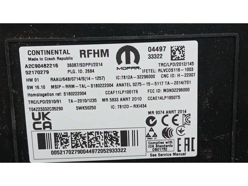Recambio de modulo electronico para jeep renegade suv (bu, b1, bv) 1.3 t-gdi 4x4 referencia OEM IAM   