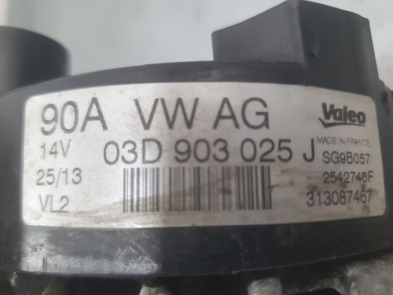 Recambio de alternador para seat ibiza iv (6j5, 6p1) 1.2 referencia OEM IAM 03D903025J 313087467 VALEO