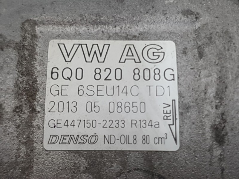 Recambio de compresor aire acondicionado para seat ibiza iv (6j5, 6p1) 1.2 referencia OEM IAM 6Q0820808G 08650 DENSO