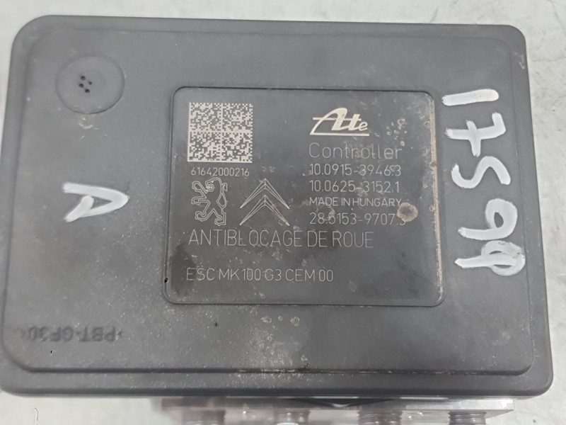 Recambio de abs para citroën c4 cactus 1.2 vti 82 referencia OEM IAM 9814482680 1022006744 ATE