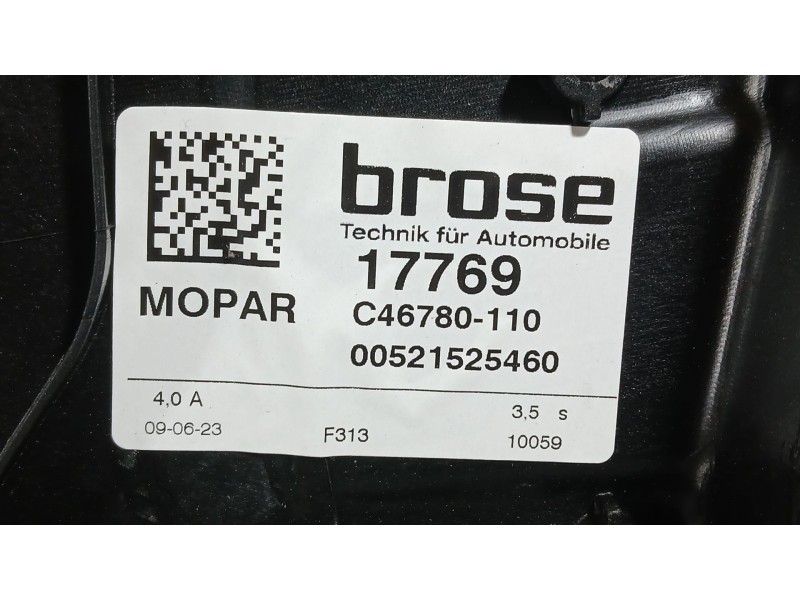 Recambio de elevalunas delantero derecho para jeep renegade suv (bu, b1, bv) 1.3 t-gdi 4x4 referencia OEM IAM 71777165  