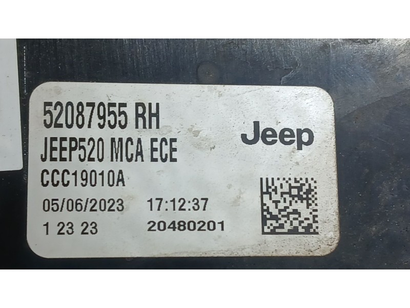 Recambio de piloto trasero derecho para jeep renegade suv (bu, b1, bv) 1.3 t-gdi 4x4 referencia OEM IAM 52087955 52109464 