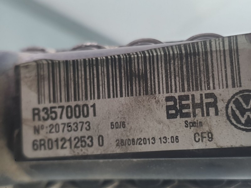Recambio de radiador agua para seat ibiza iv (6j5, 6p1) 1.2 referencia OEM IAM 6R0121253 R3570001 BEHR