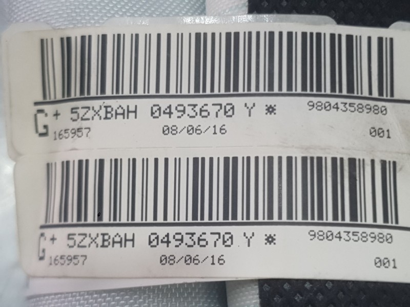 Recambio de airbag cortina delantero izquierdo para citroën c4 cactus 1.2 vti 82 referencia OEM IAM 9804358980  