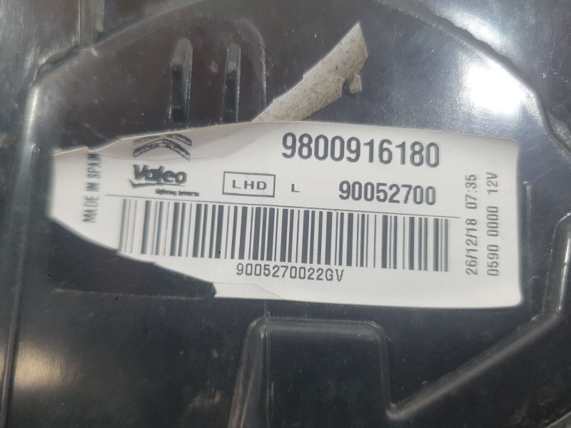 Recambio de piloto trasero izquierdo para citroën c4 cactus 1.2 vti 82 referencia OEM IAM 9800916180 90052700 VALEO