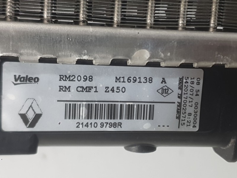 Recambio de radiador agua para renault megane iv hatchback (b9a/m/n_) 1.2 tce 130 (b9mr) referencia OEM IAM 214105169R  