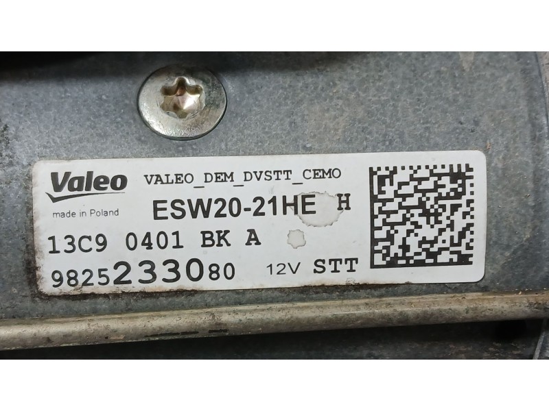 Recambio de motor arranque para peugeot 208 i (ca_, cc_) 1.5 bluehdi 100 referencia OEM IAM 9825233080 VALEO ESW2021HE