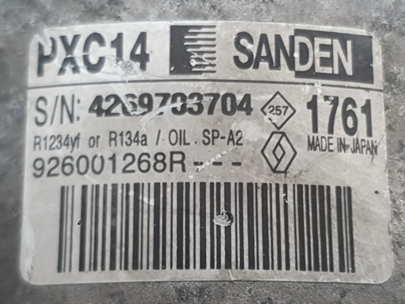 Recambio de compresor aire acondicionado para renault megane iv hatchback (b9a/m/n_) 1.2 tce 130 (b9mr) referencia OEM IAM 92600