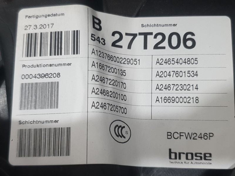 Recambio de elevalunas delantero izquierdo para mercedes-benz clase b sports tourer (w246, w242) b 200 cdi / d (246.208) referen